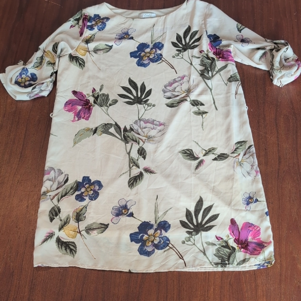 Zara Multicolor Floral Tunic Top